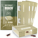 Roach Glue Traps – 20 Pack | Sticky Indoor Pest Control Trap for Cockroaches