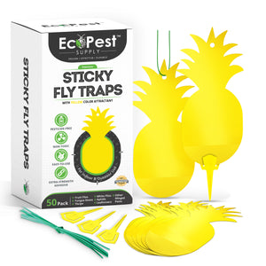Sticky Fly Traps (Yellow) — 50 Pack