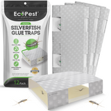 Silverfish Glue Traps – 12 Pack | Sticky Indoor Pest Control Trap for Silverfish