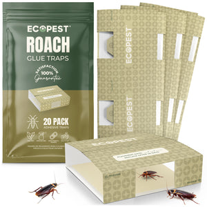 Roach Glue Traps – 20 Pack | Sticky Indoor Pest Control Trap for Cockroaches