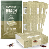 Roach Glue Traps – 12 Pack | Sticky Indoor Pest Control Trap for Cockroaches