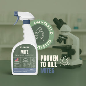 Mite Spray – Natural Killer for Dust, Bird, Spider, Scabies & Other Mites | Bedding & Furniture-Safe | Treatment for Chickens, Poultry, Dogs, Cats, Reptiles & Other Pets | Indoor & Outdoor