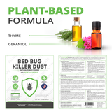 Bed Bug Killer Dust, 1 lb | Natural Pumice Powder with Thyme and Geraniol for Indoor Treatment of Bed Bugs