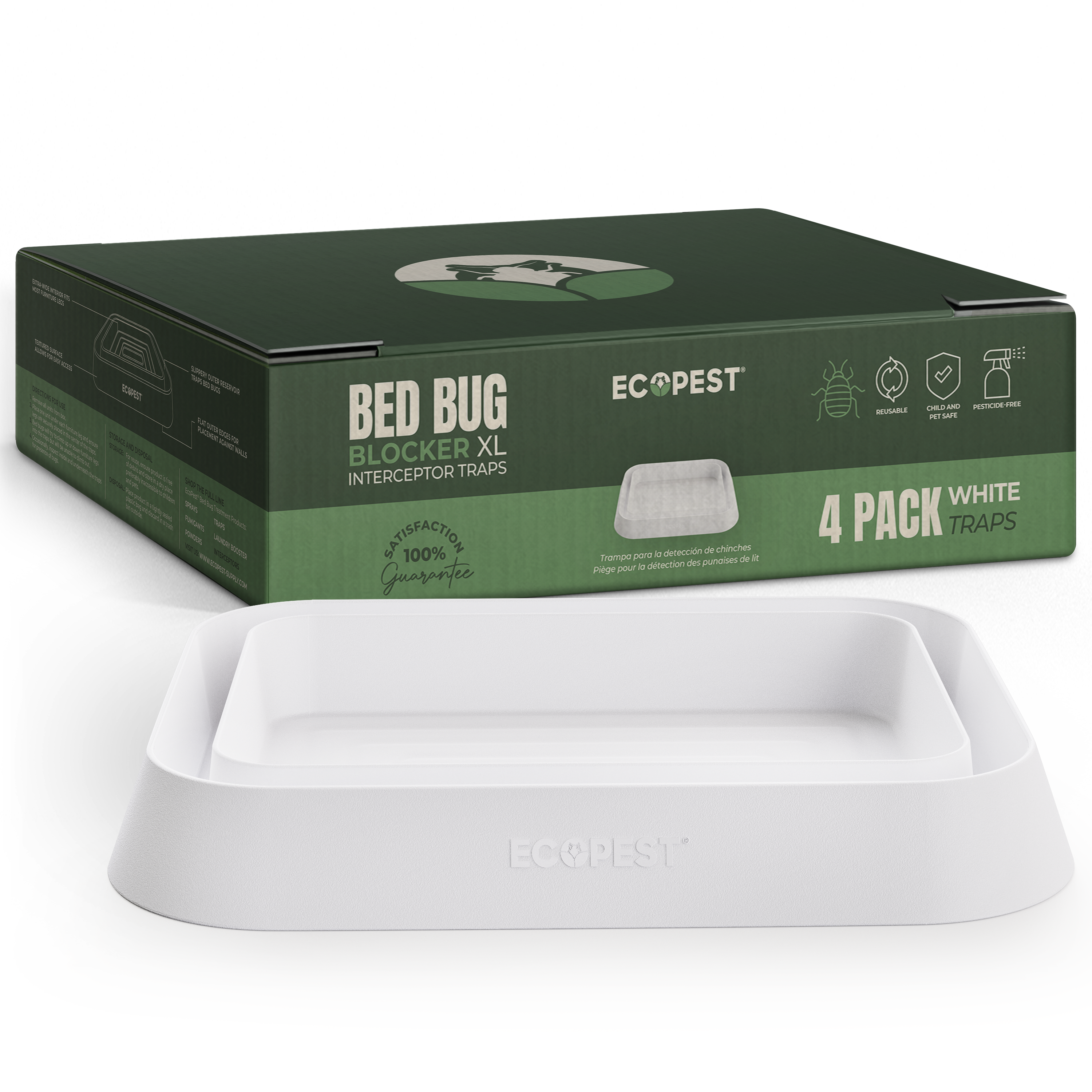 Bed Bug Blocker (XL) – 4 Pack | Bed Bug Interceptor Trap, Monitor