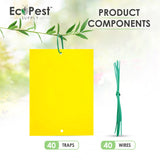 Extra-Wide Sticky Fly Traps (Yellow) EcoPest